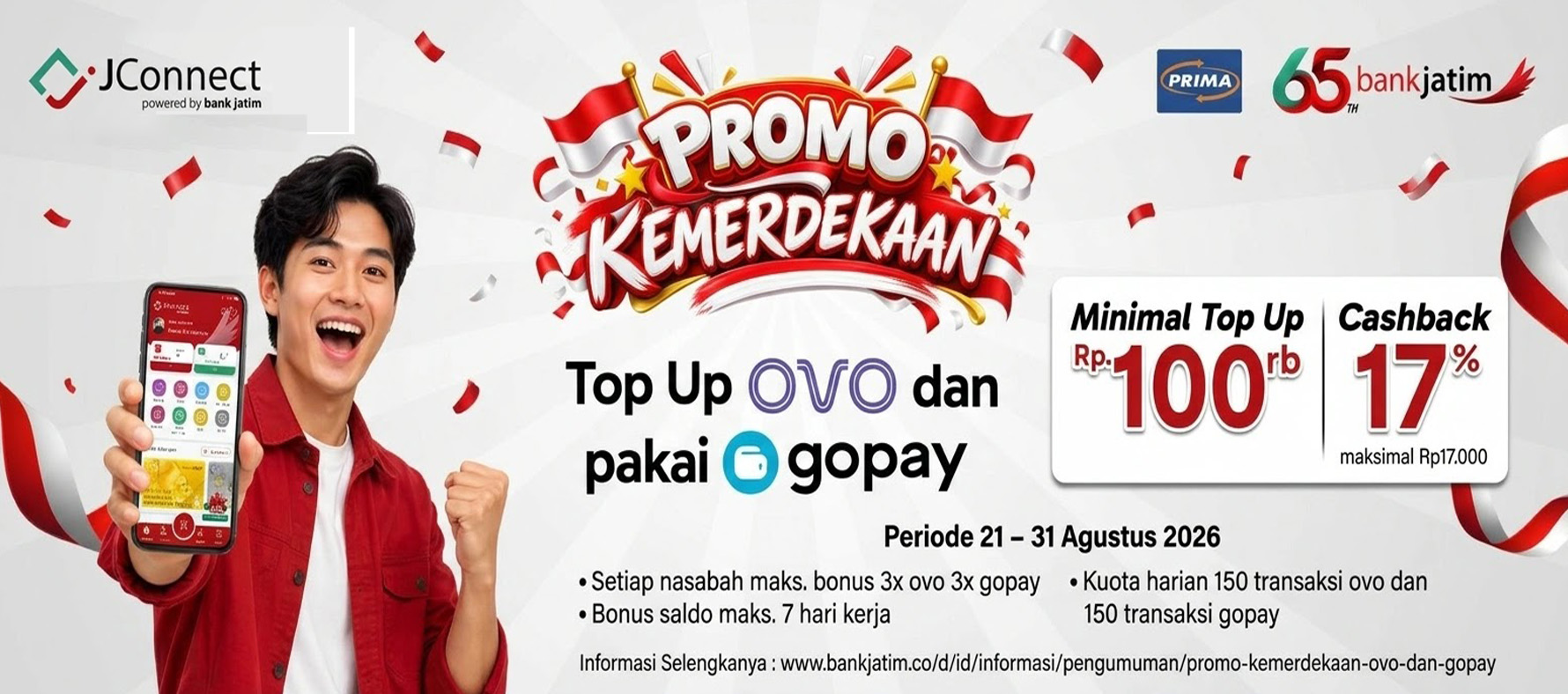 Cashback Top Up OVO dan GoPay 17%