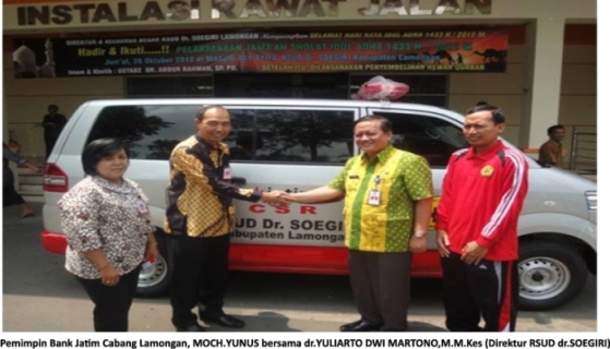 Ambulans, Bentuk Program Csr Bank Jatim Peduli Kesehatan