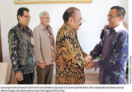 Kunker Bank Jatim & Yayasan Damandiri ke Bupati Banyuwangi